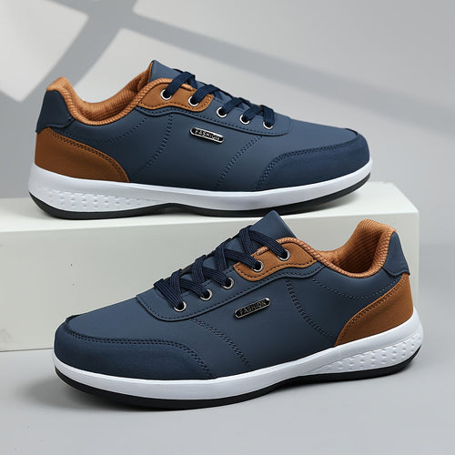Baskets en toile ou cuir bicolores à lacets semelle contrastée homme – Margaux