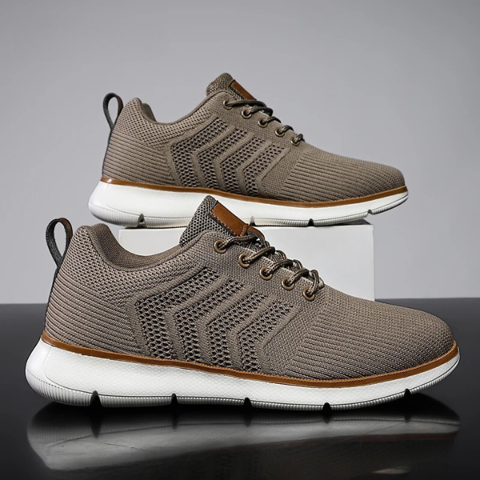 Baskets en maille ajourée à lacets à la finition soignée homme – Entrecasteaux