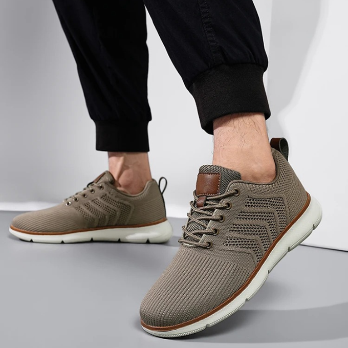 Baskets en maille ajourée à lacets à la finition soignée homme – Entrecasteaux