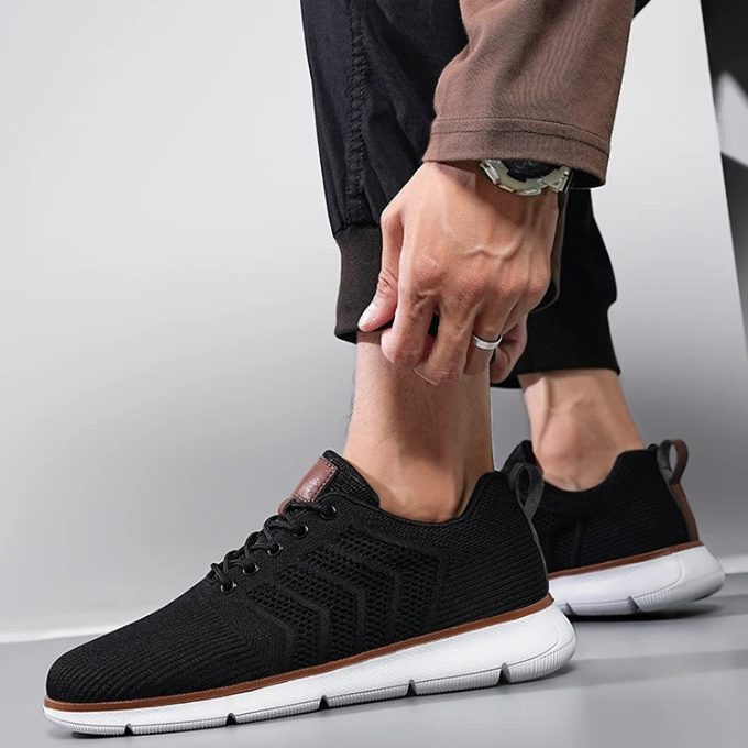 Baskets en maille ajourée à lacets à la finition soignée homme – Entrecasteaux