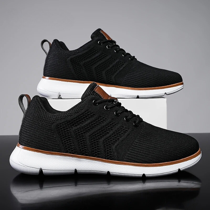 Baskets en maille ajourée à lacets à la finition soignée homme – Entrecasteaux
