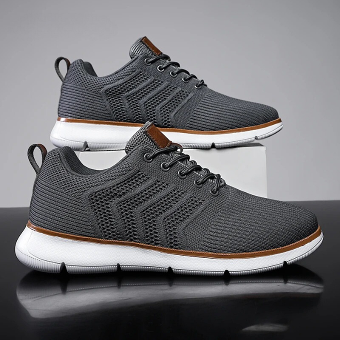 Baskets en maille ajourée à lacets à la finition soignée homme – Entrecasteaux