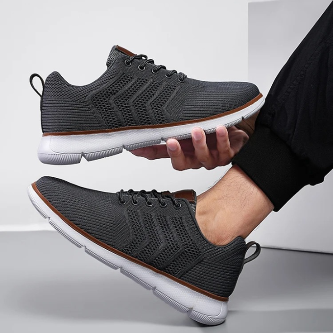 Baskets en maille ajourée à lacets à la finition soignée homme – Entrecasteaux