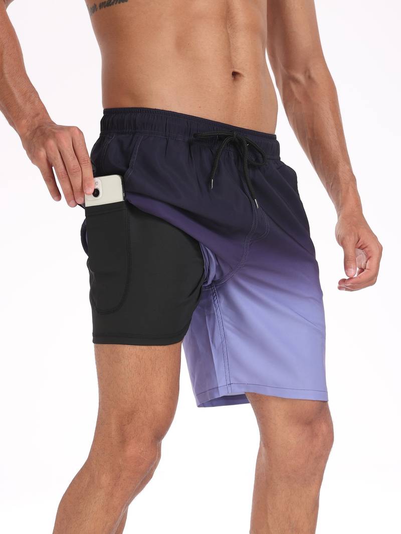 Short de bain mi-cuisse à cordon