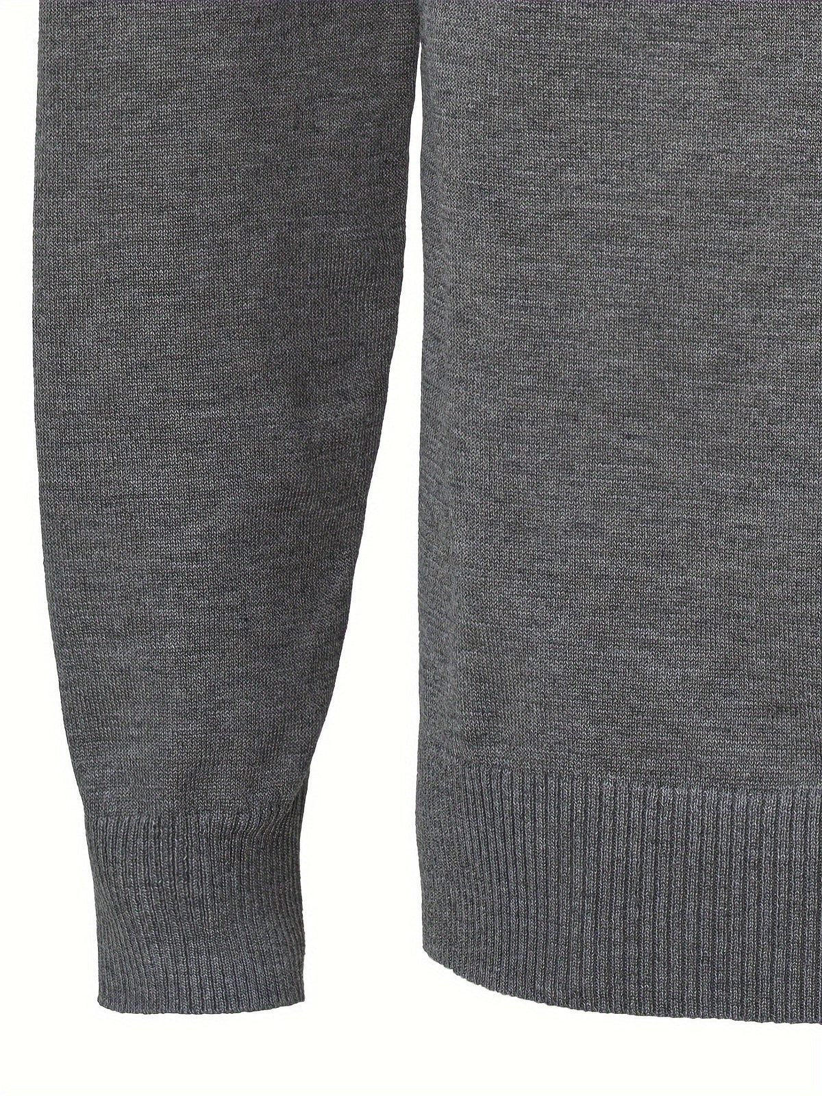 Pull col montant en maille gris foncé