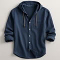 Chemise de luxe à capuche coupe raffinée au style intemporel homme – Terrasse