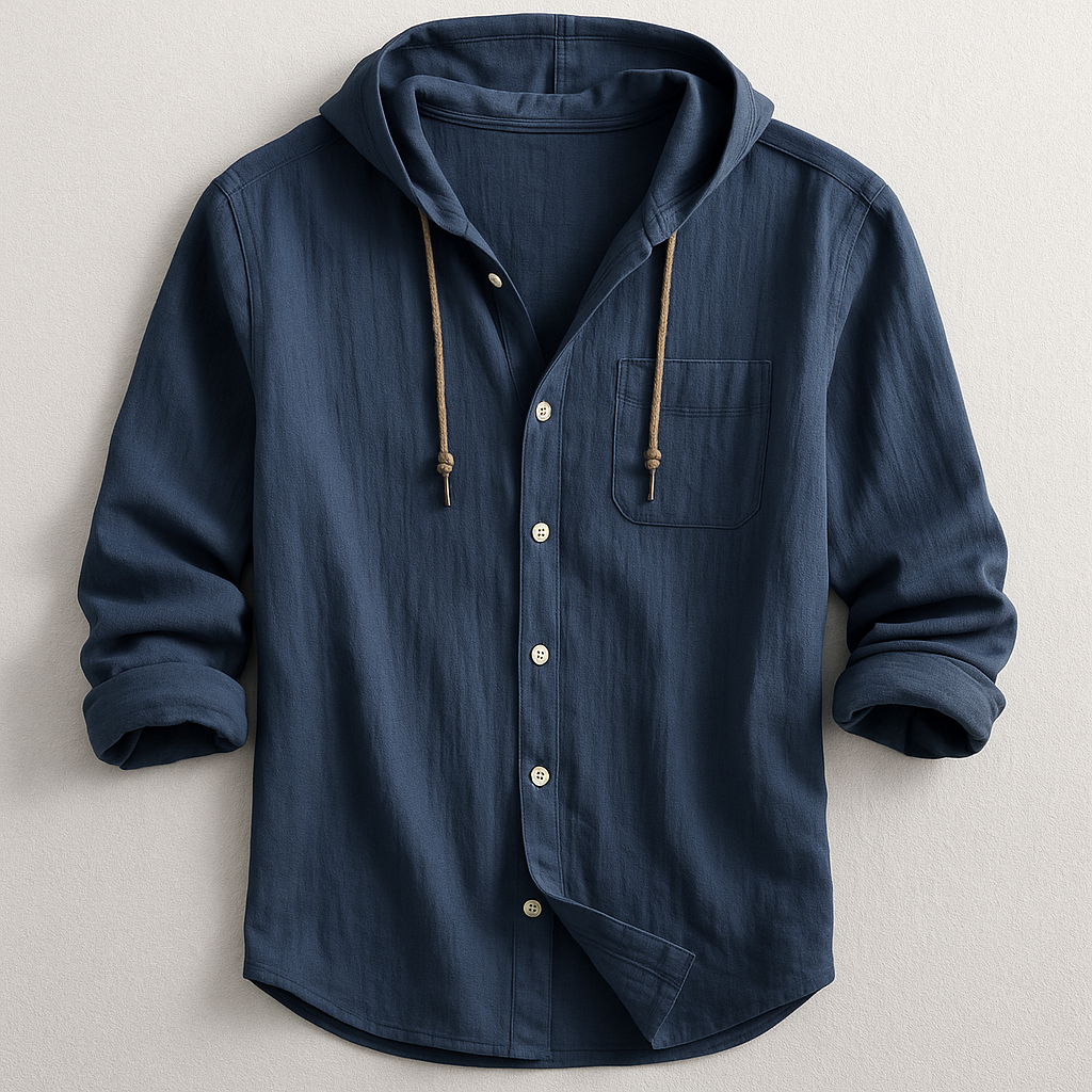Chemise de luxe à capuche coupe raffinée au style intemporel homme – Terrasse