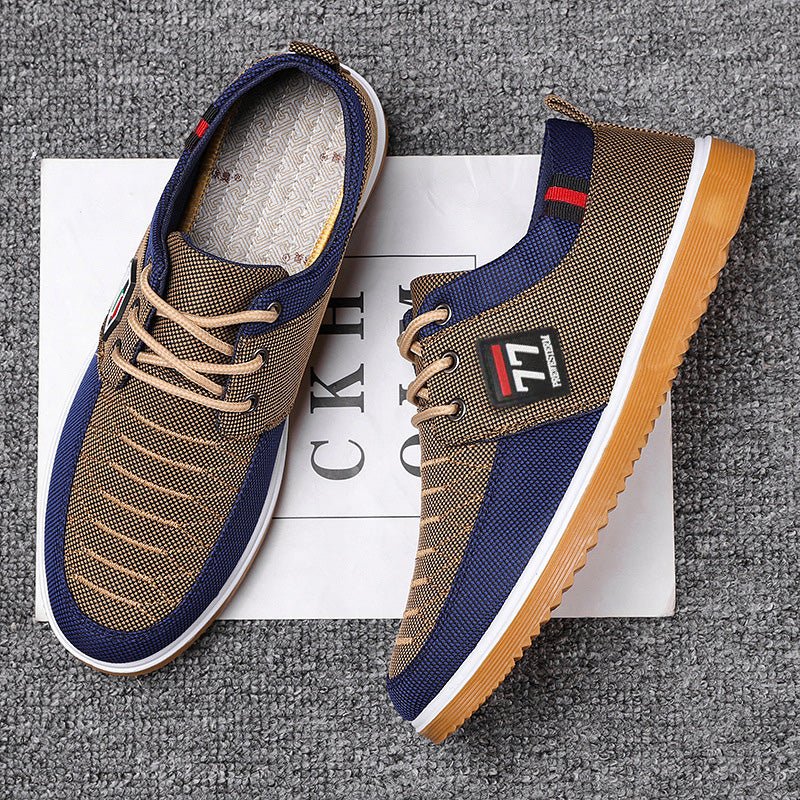 Chaussures à enfiler en toile brodée