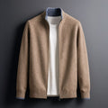 Pull zippé en maille col montant coupe confortable homme – Fleurance