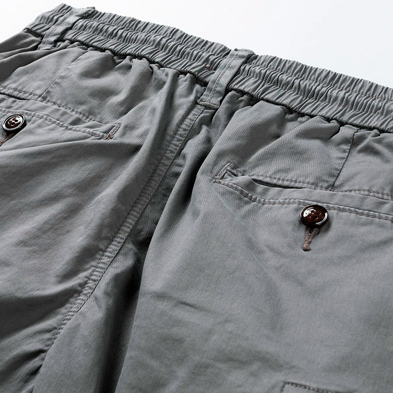 Bermuda cargo à taille resserrée avec lien de serrage homme – Trocadéro