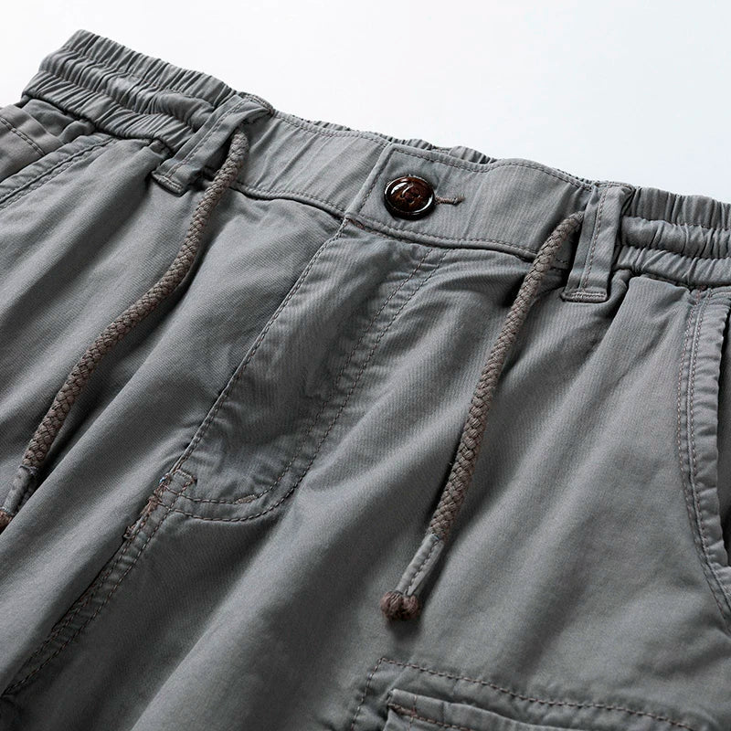 Bermuda cargo à taille resserrée avec lien de serrage homme – Trocadéro