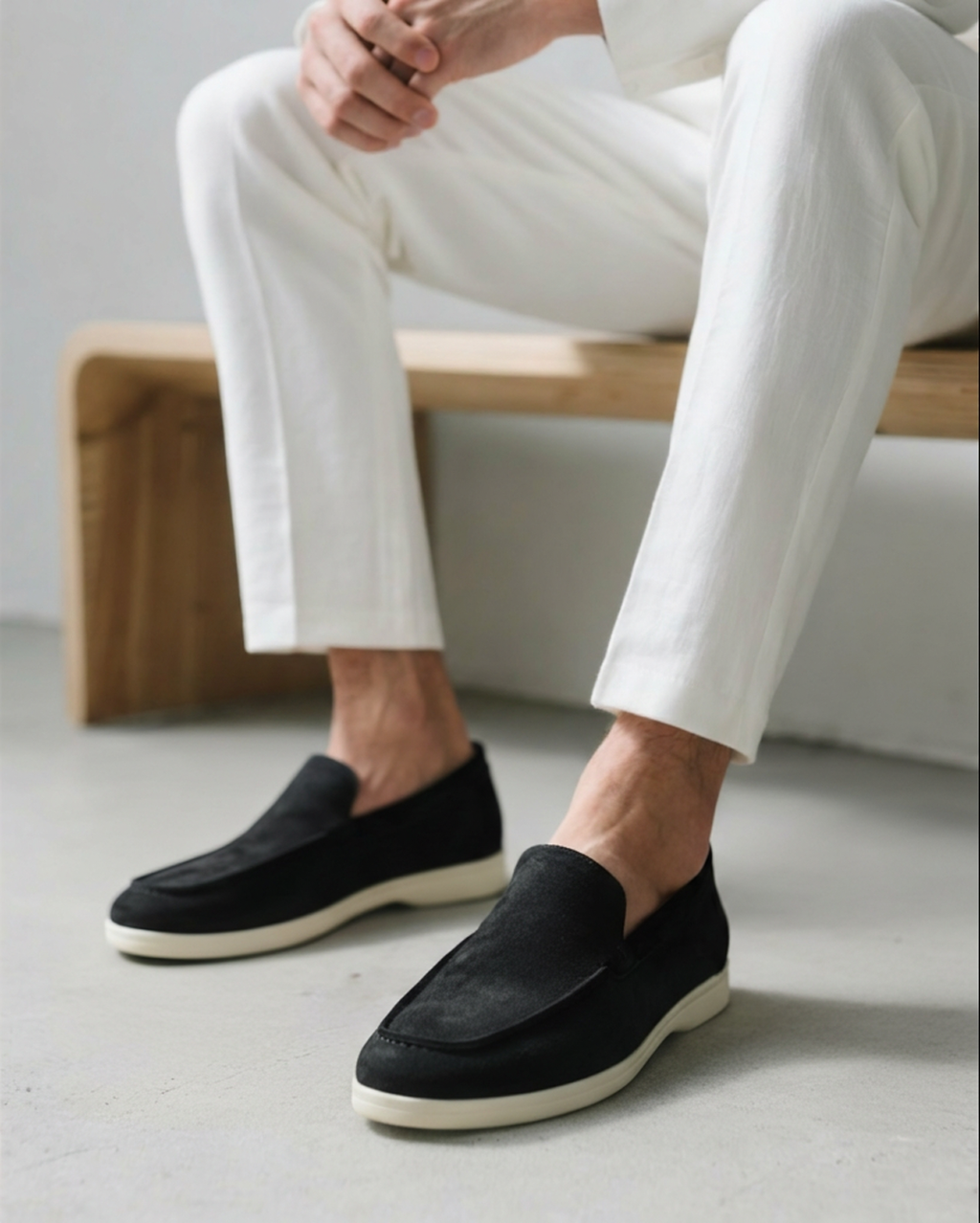 Mocassins en daim à enfiler confort pour tous les jours homme – Tréboul
