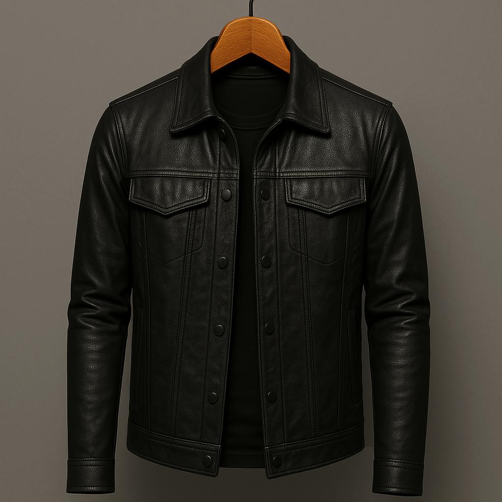 Veste en cuir style rider moderne pour le quotidien homme – Cucuron