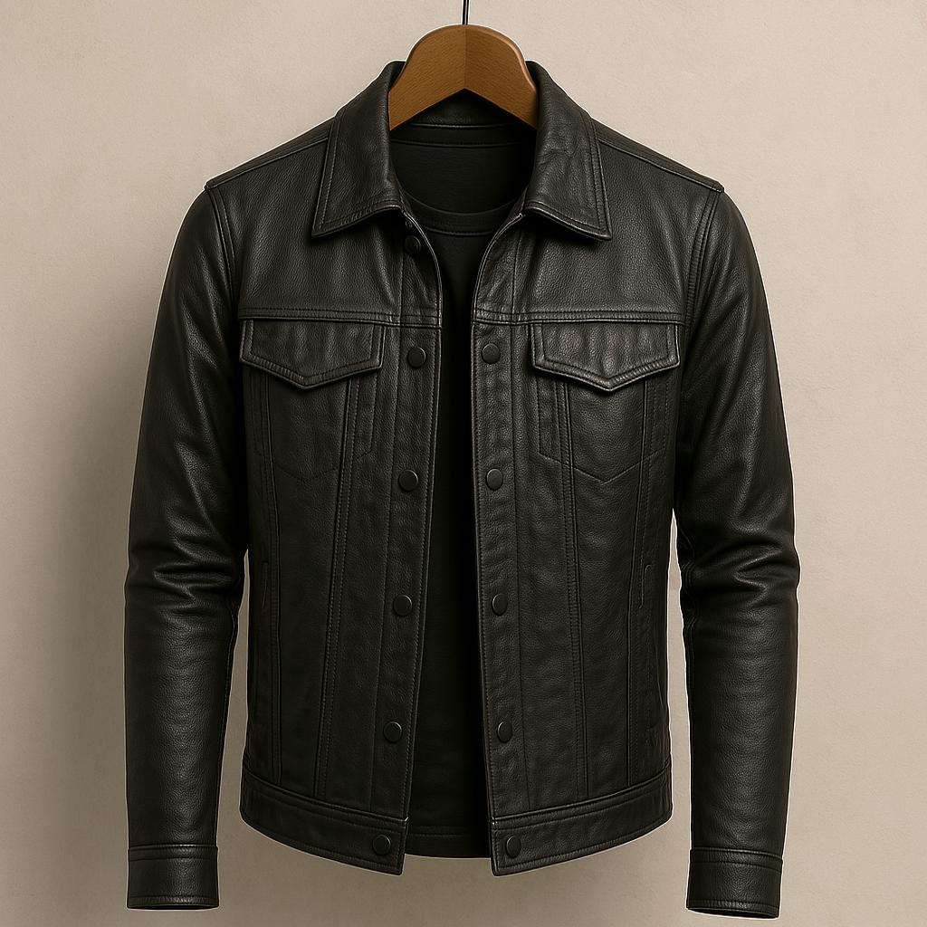 Veste en cuir style rider moderne pour le quotidien homme – Cucuron