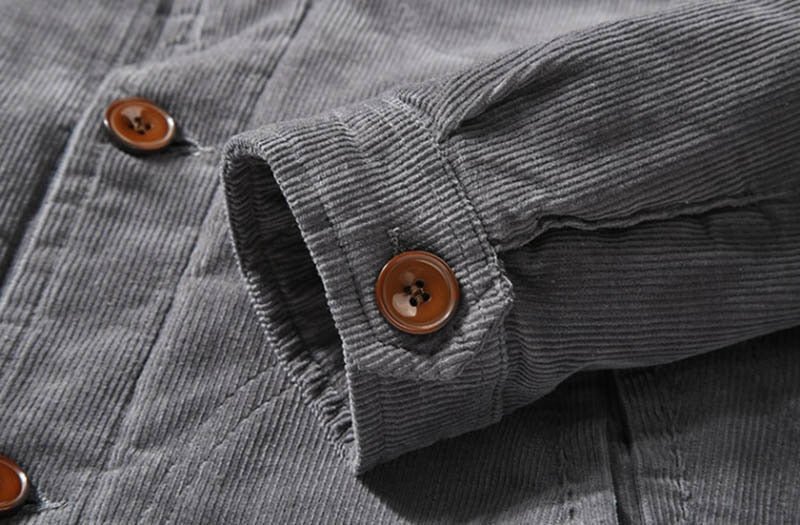 Veste en velours côtelé col en fausse fourrure doublure chaude automne-hiver homme – Pons