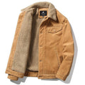 Veste en velours côtelé col en fausse fourrure doublure chaude automne-hiver homme – Pons