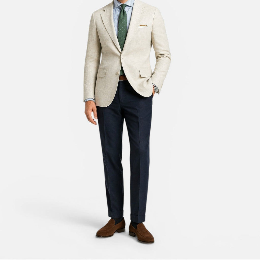 Blazer en lin coupe slim élégant pour l'été homme – Fouesnant
