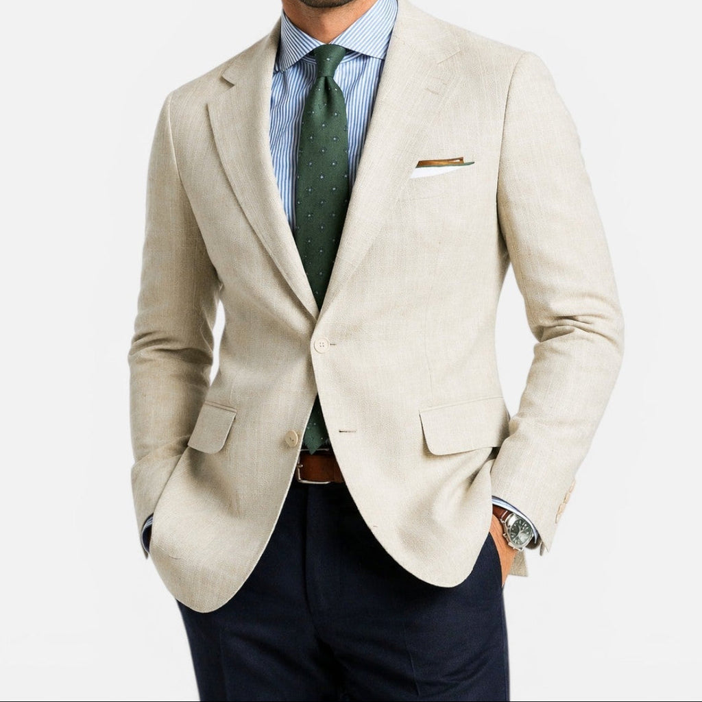 Blazer en lin coupe slim élégant pour l'été homme – Fouesnant