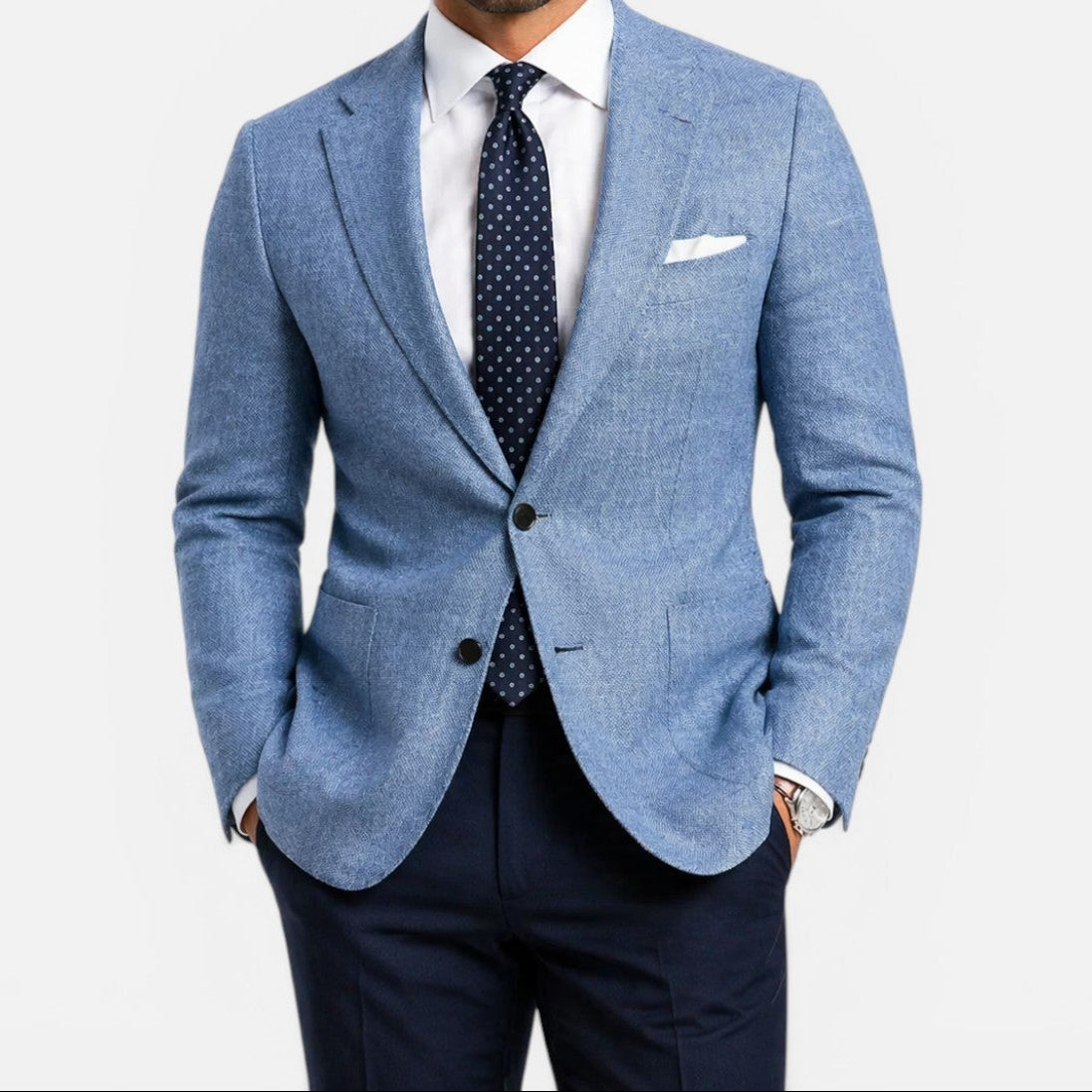 Blazer en lin coupe slim élégant pour l'été homme – Fouesnant