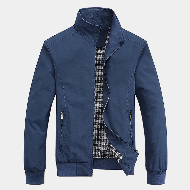 Blouson zippé à col montant poches zippées poignets resserrés homme – Pénestin