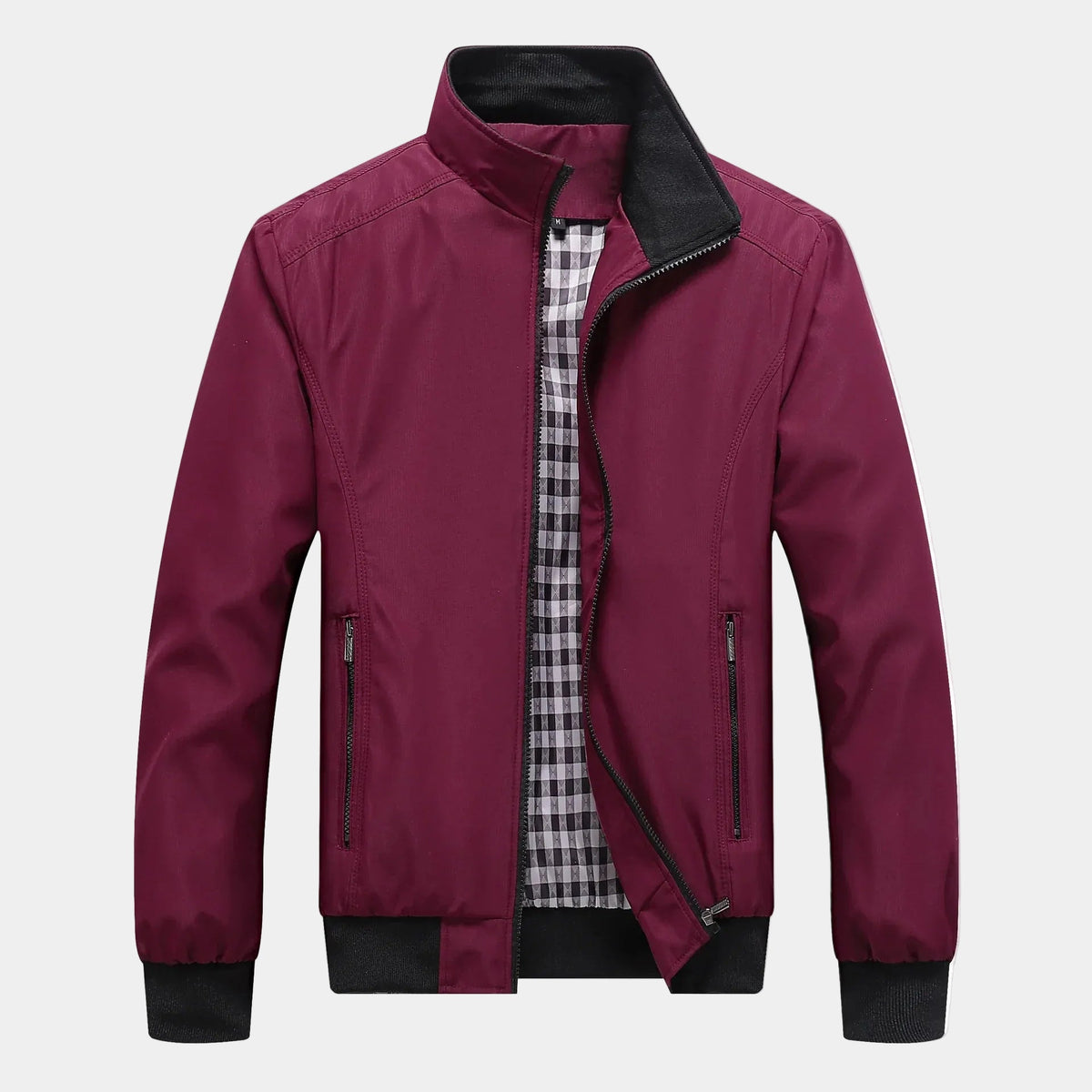 Blouson zippé à col montant poches zippées poignets resserrés homme – Pénestin