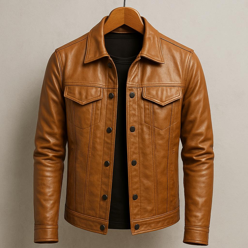 Veste en cuir style rider moderne pour le quotidien homme – Cucuron