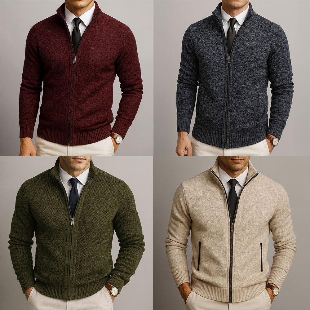 Cardigan en laine coupe sur mesure au style intemporel homme – Murat