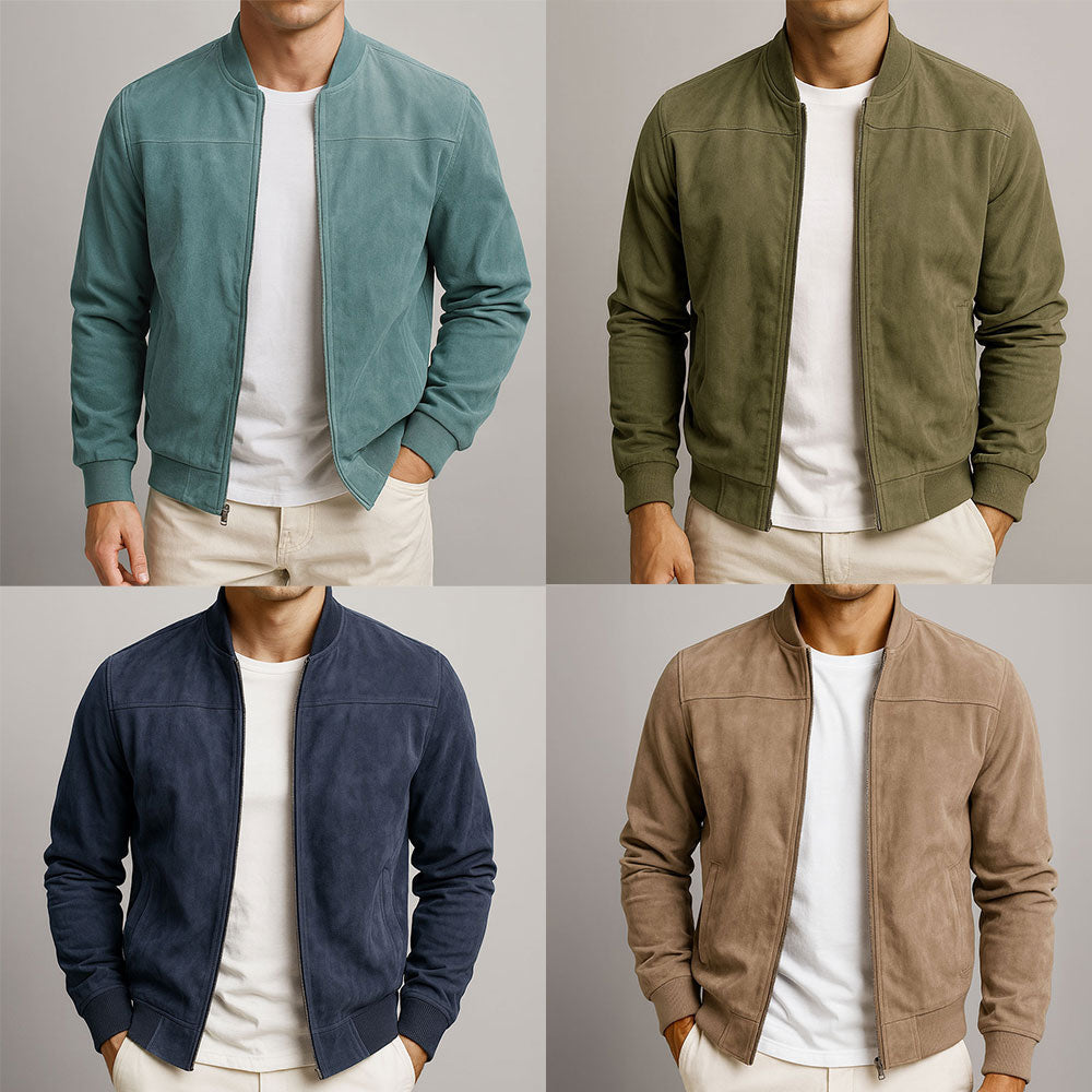 Veste urbaine en cuir suédé au style intemporel homme – Saint-Paul