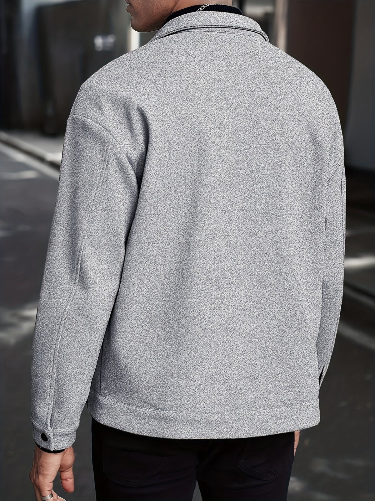 Veste unie à col à revers