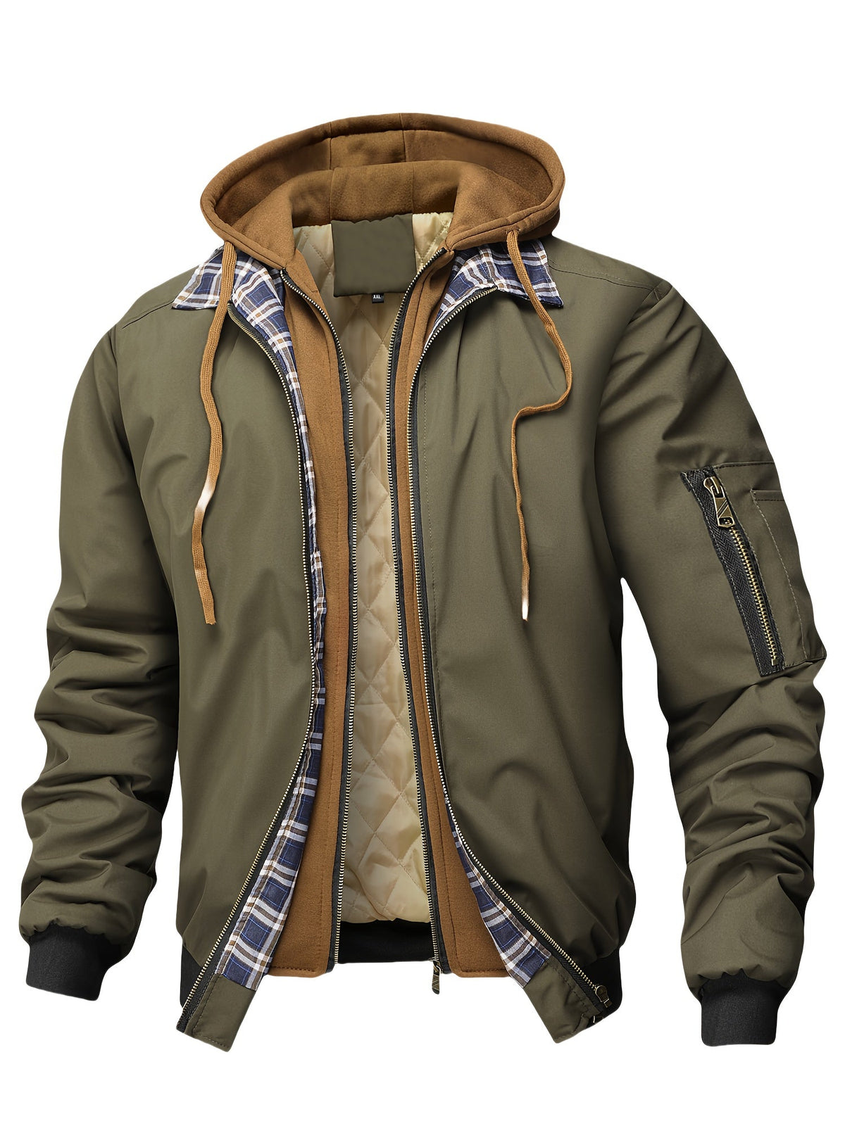 Veste zippée à capuche esprit workwear