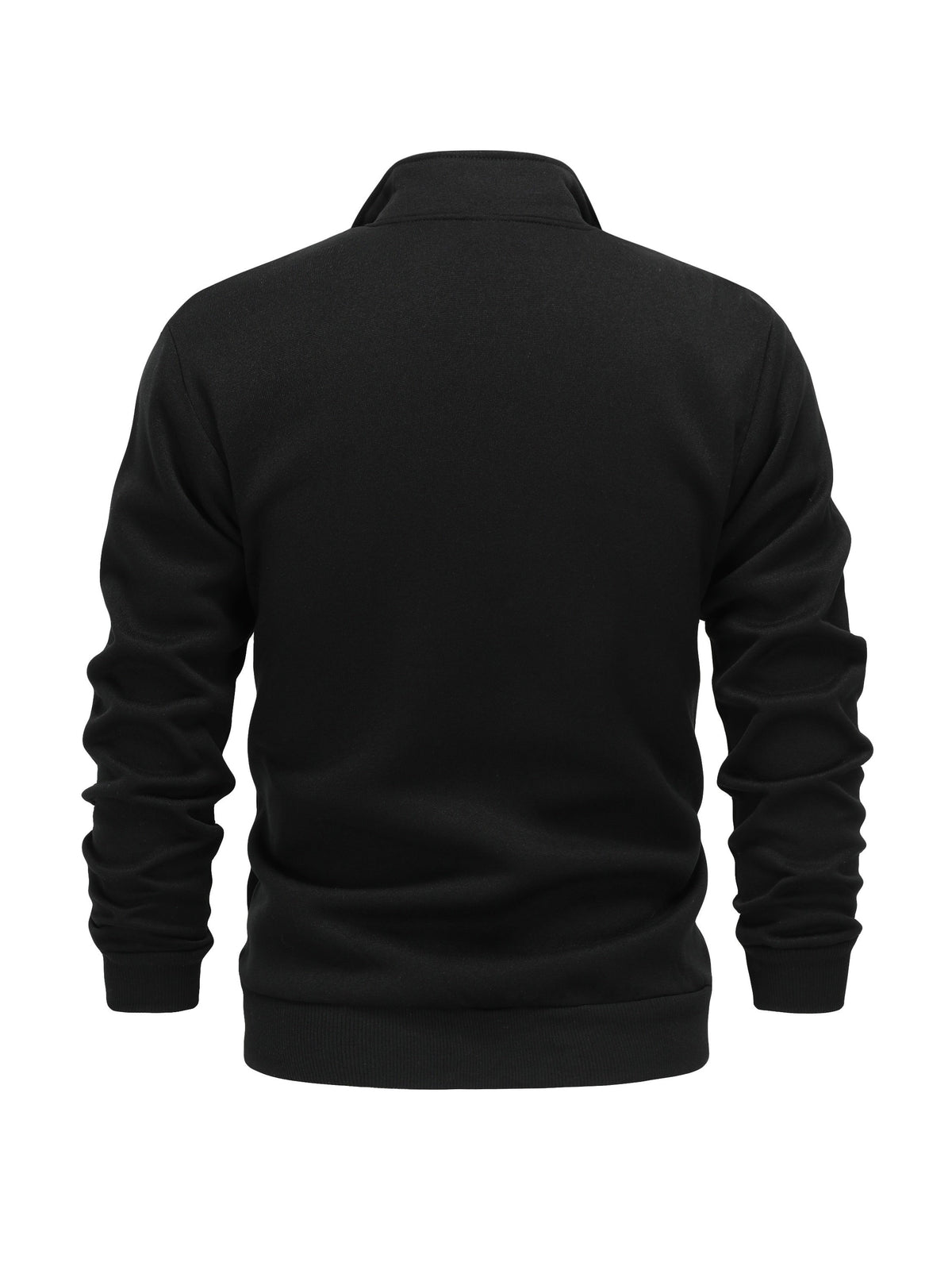 Veste zippée unie à col droit