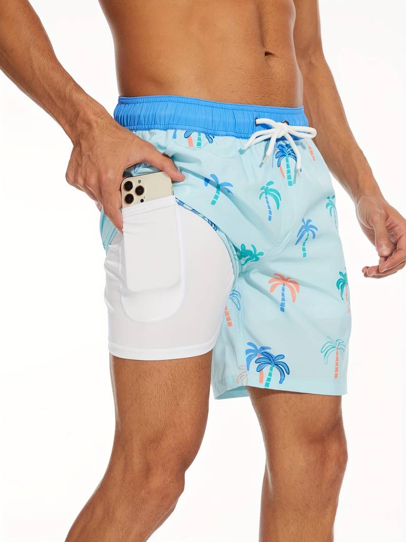 Short de bain mi-cuisse à cordon