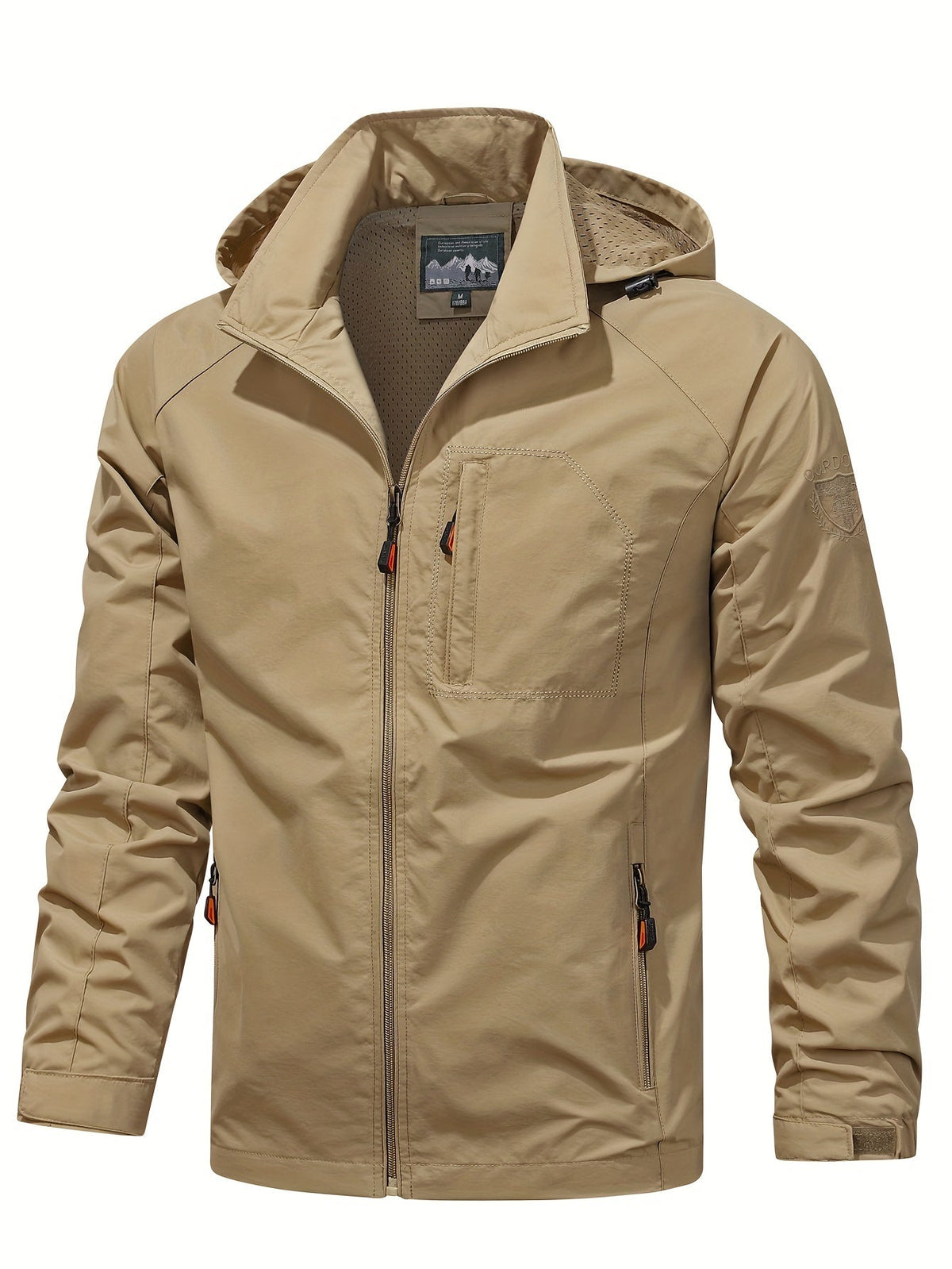 Veste légère à capuche manches raglan