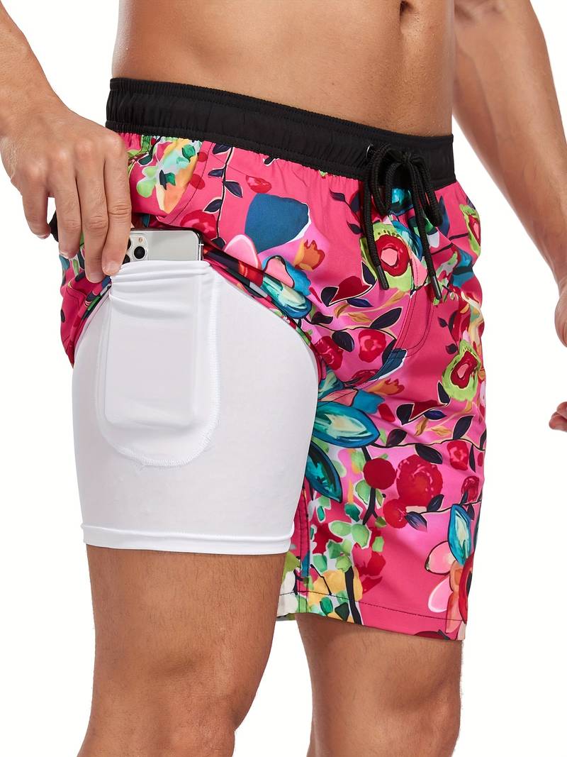 Short de bain mi-cuisse à cordon