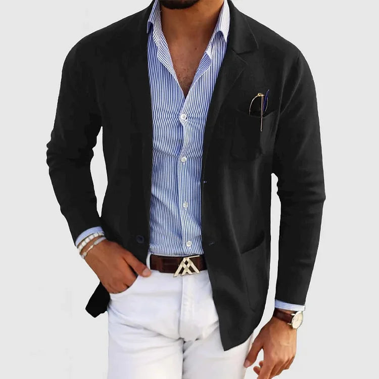 Blazer en tissu souple coupe élégante allure affirmée homme – Saussignac