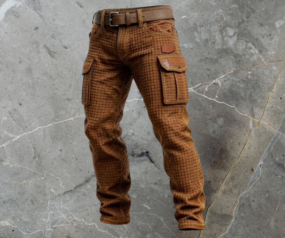 Pantalon cargo structuré tissage texturé coupe droite homme – Amboise
