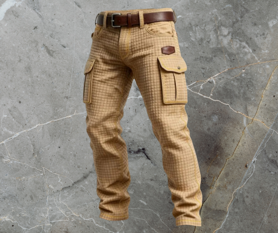 Pantalon cargo structuré tissage texturé coupe droite homme – Amboise
