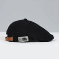 Casquette plate ajustable à petit bord et couronne arrondie panneaux cousus homme – Carbon-Blanc