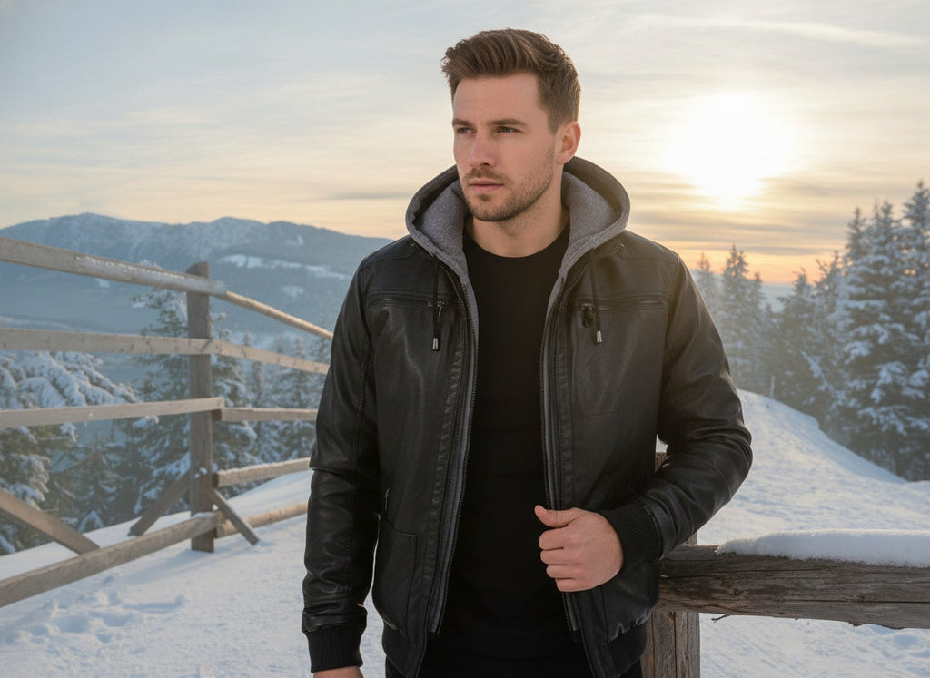 Veste en cuir de luxe charme classique force intemporelle homme – Saint-Lô