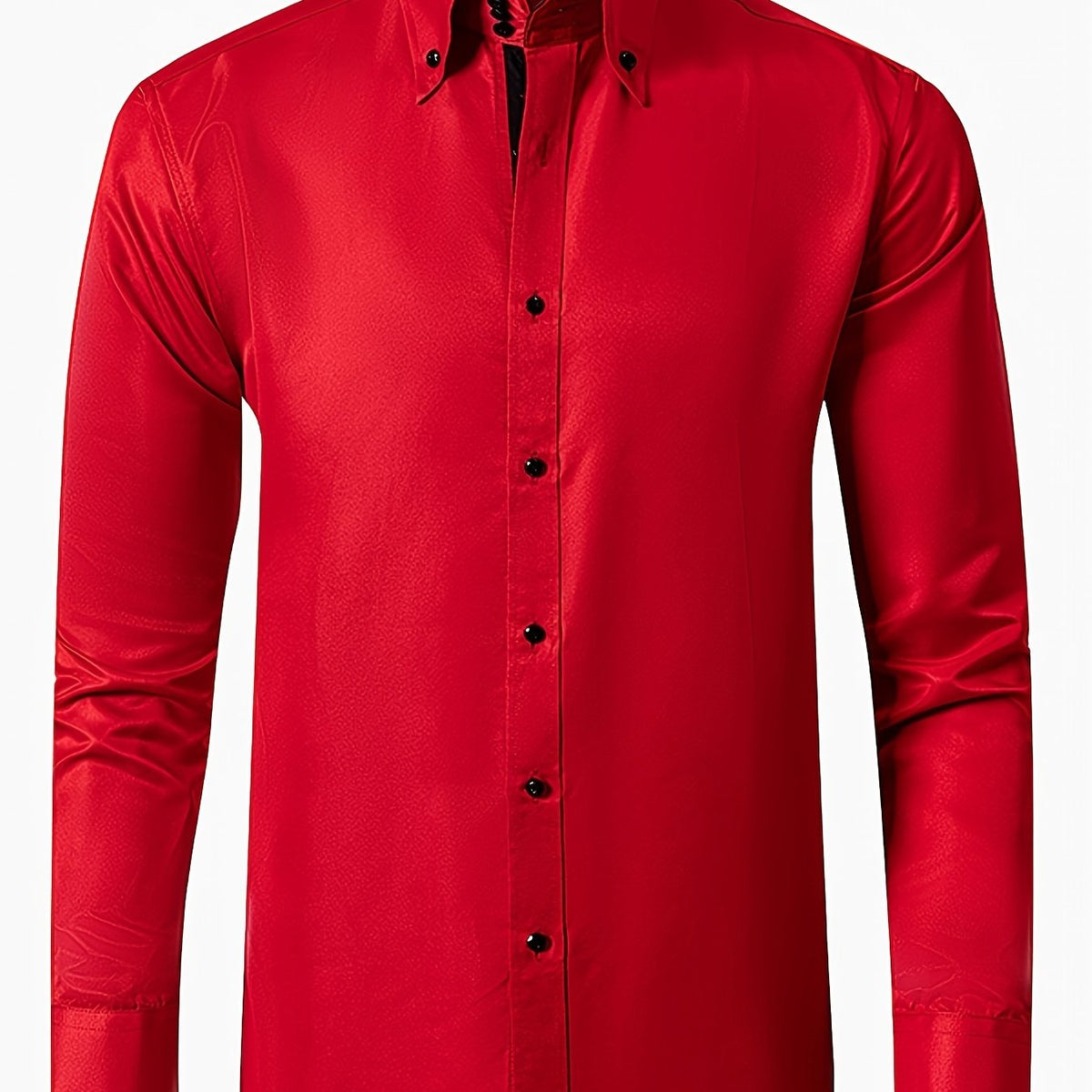 Chemise habillée unie à boutons décoratifs
