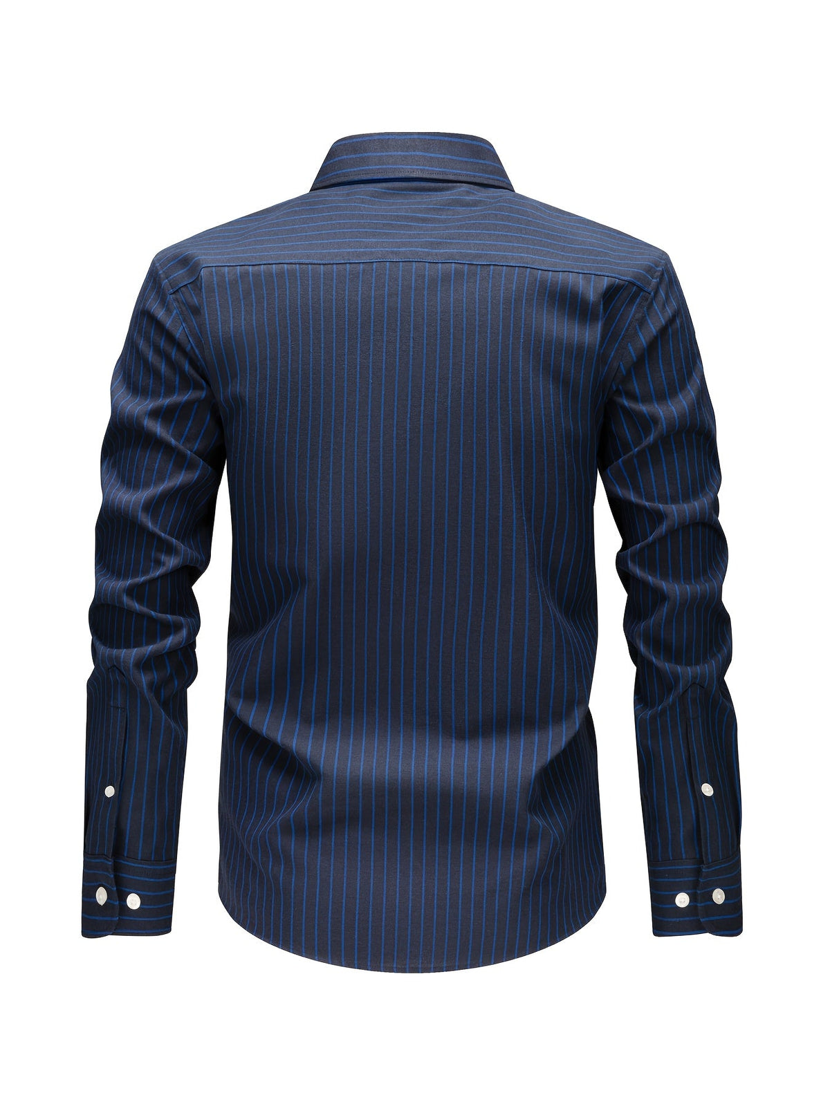 Chemise à rayures verticales manches longues