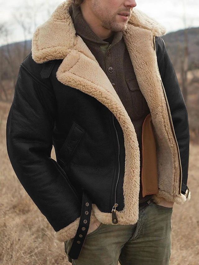 Blouson aviateur doublé chaud coupe décontractée homme – Nogent
