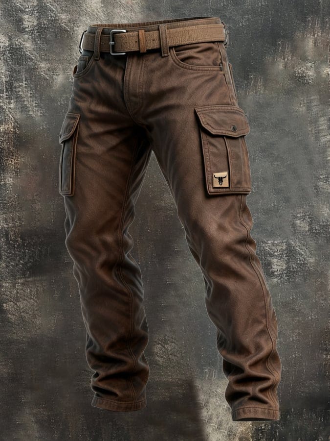 Pantalon cargo slim fuselé à poches utilitaires style urbain homme – Villers