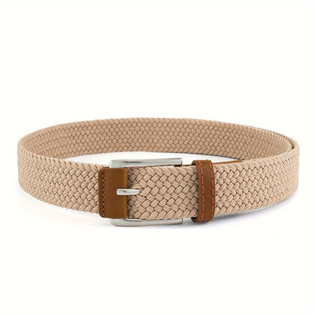 Ceinture tressée ajustable boucle ardillon métallique homme – Parnay