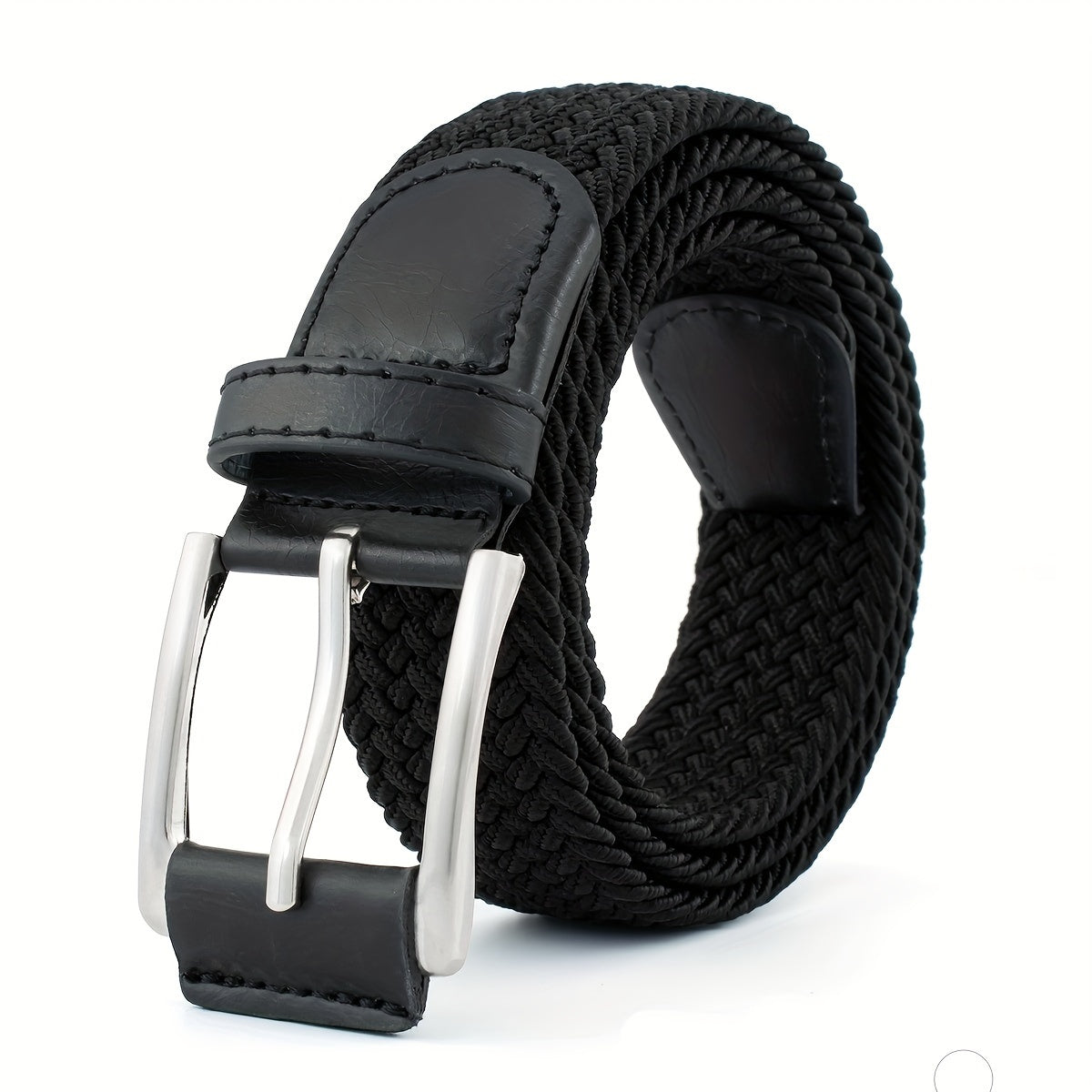 Ceinture tressée ajustable boucle ardillon métallique homme – Parnay