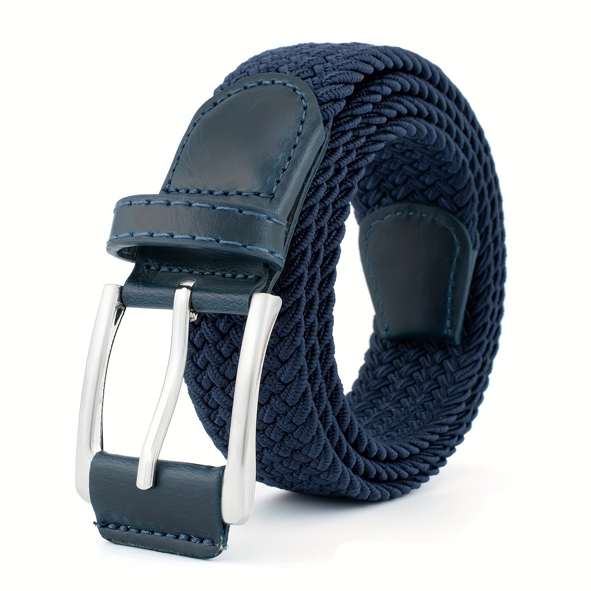 Ceinture tressée ajustable boucle ardillon métallique homme – Parnay