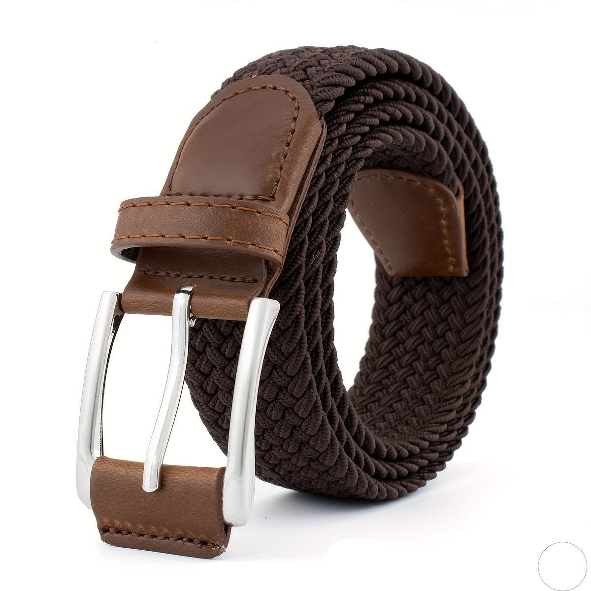 Ceinture tressée ajustable boucle ardillon métallique homme – Parnay