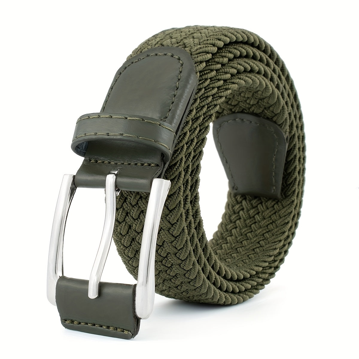 Ceinture tressée ajustable boucle ardillon métallique homme – Parnay
