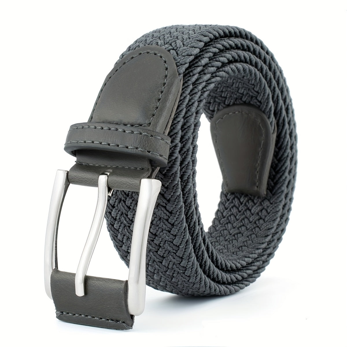 Ceinture tressée ajustable boucle ardillon métallique homme – Parnay