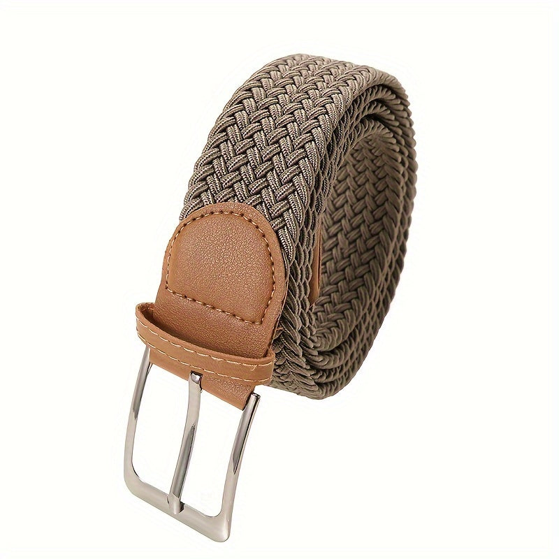 Ceinture tressée élastique boucle ardillon métallique finition unie homme – Bruges